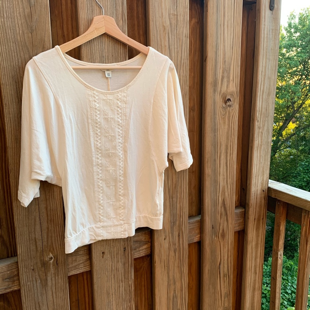 Banana Republic Dolman Sleeve Embellished Tee